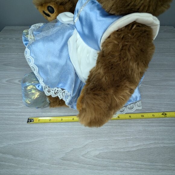 Build-A-Bear BAB Blue Sparkle Cinderella Princess Dress & Slipper Shoes Outfit - Picture 10 of 11